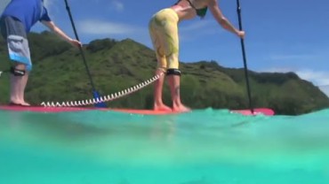 Paddling with Sharks in Tahiti